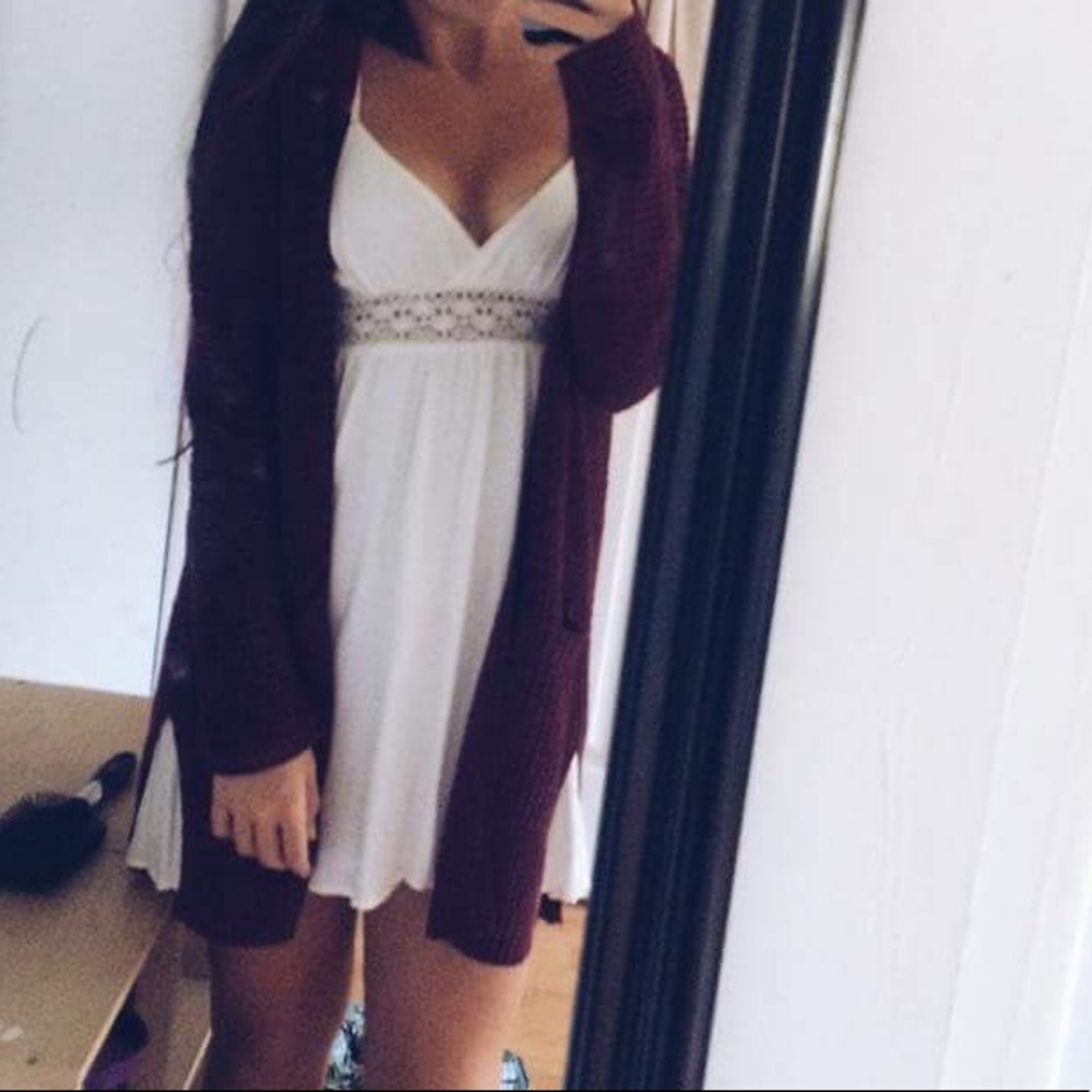 white bohemian dress